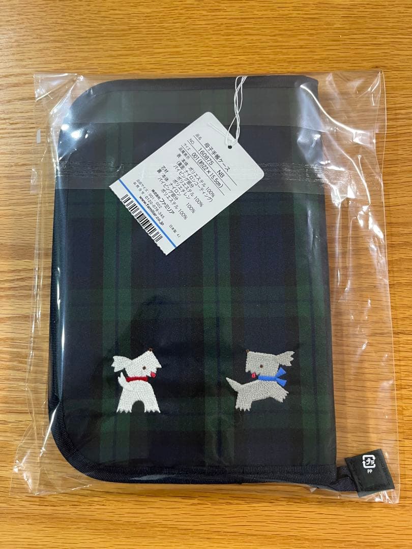 familiar 母子手帳ケース ブラックチェック柄　ファミリア