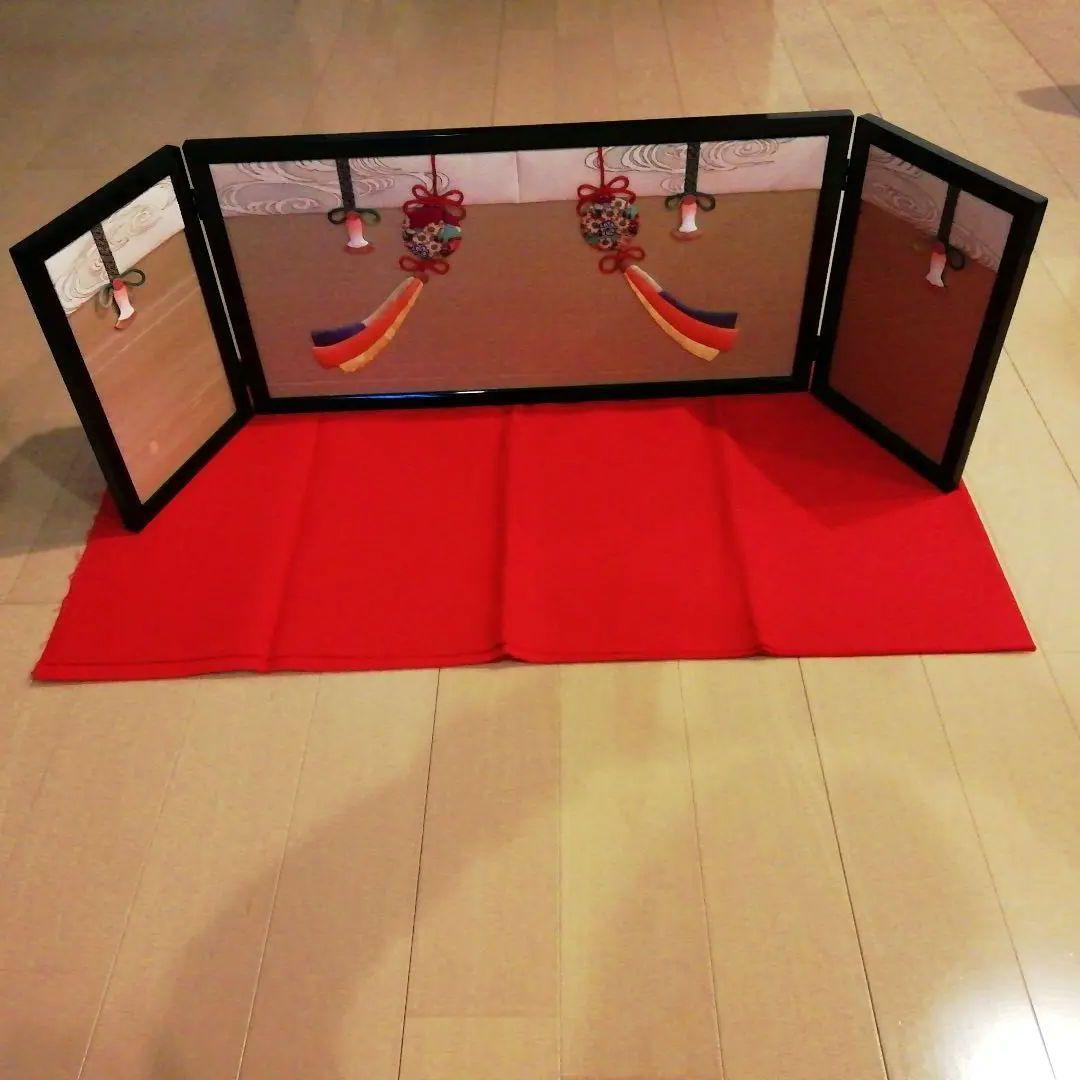 ひな祭り飾り屏風(刺繍)『山口真木』作品