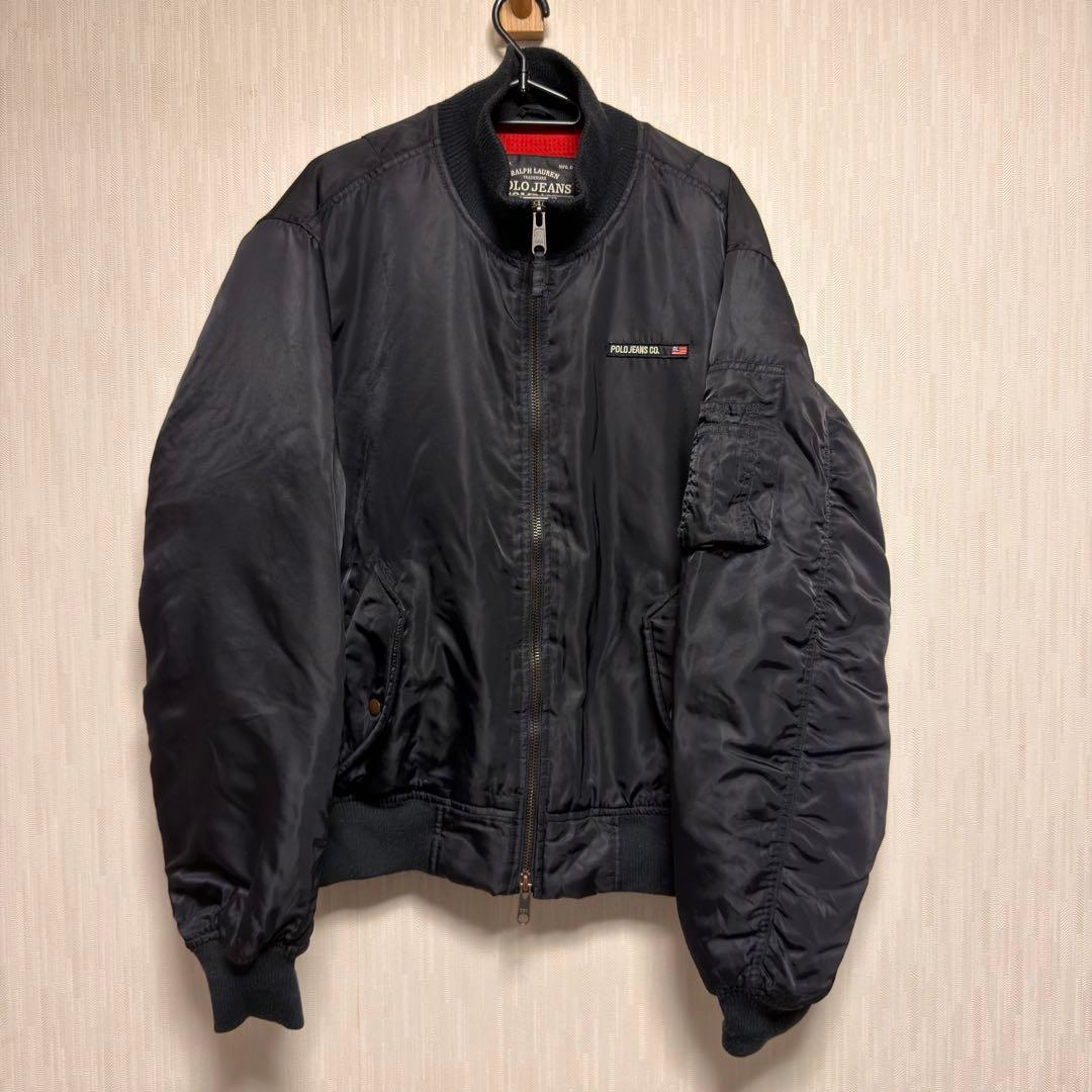 POLO JEANS CO. RALPH LAUREN MA-1 ブラック L