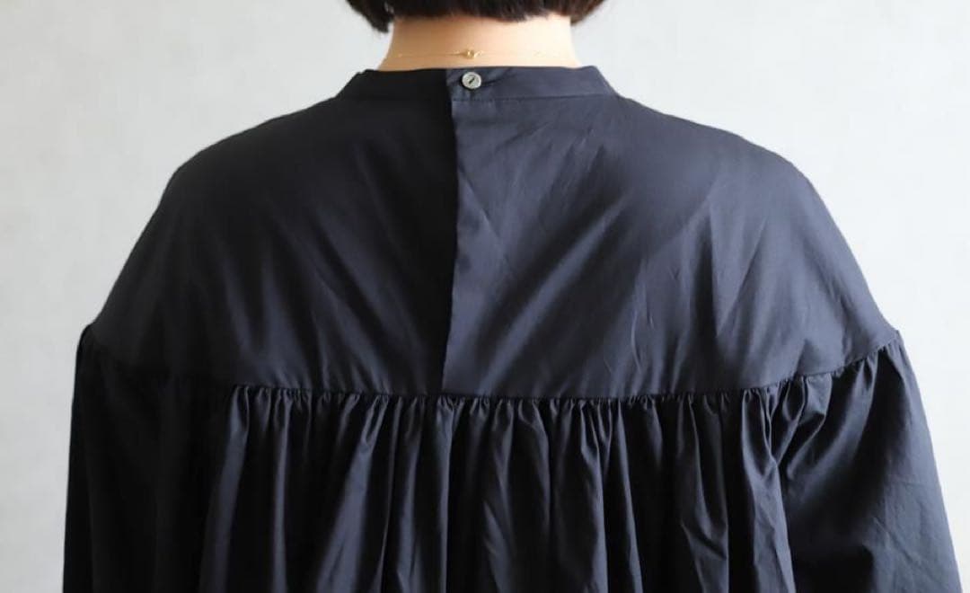 veritecoeur ハイウエストギャザーワンピース　VC-2138 ブラック