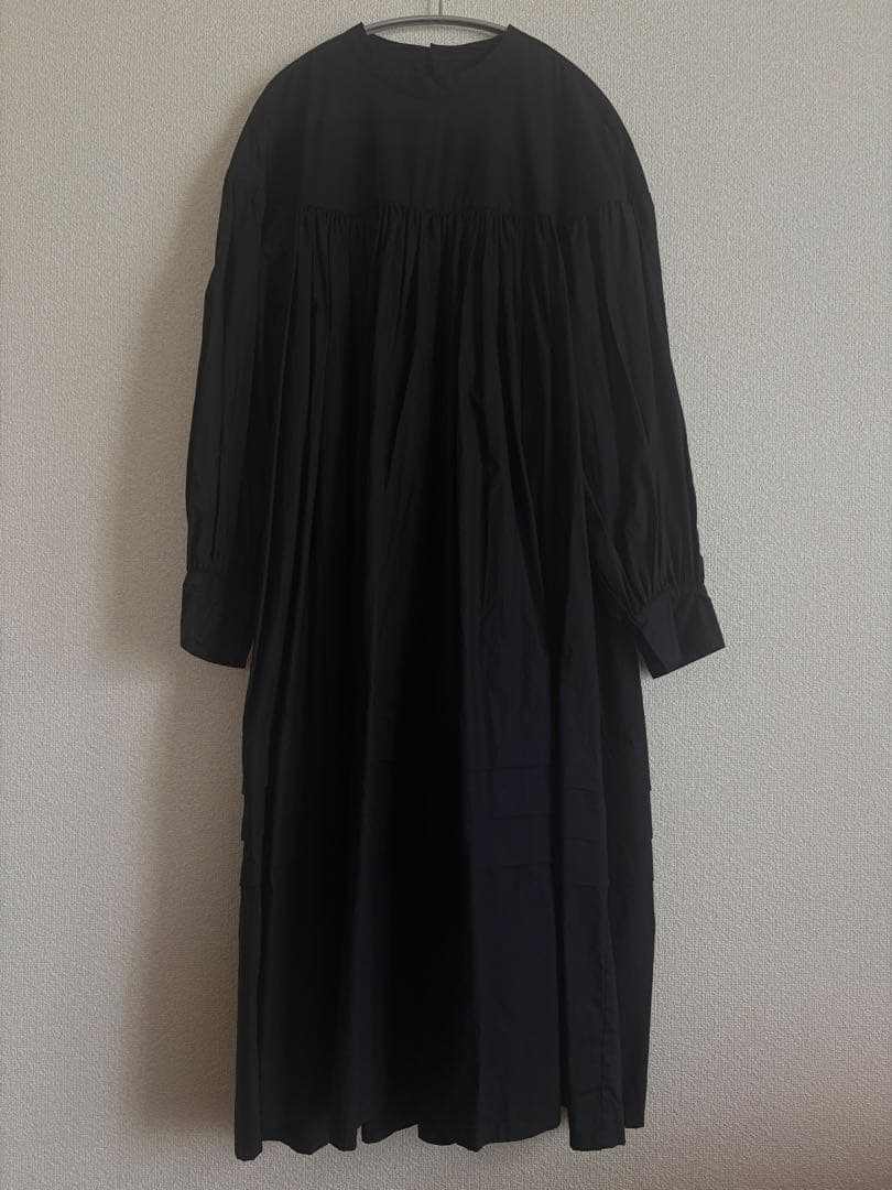 veritecoeur ハイウエストギャザーワンピース　VC-2138 ブラック