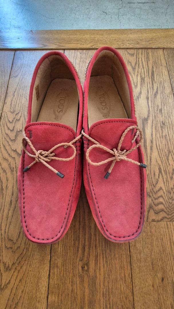 新品未使用 TOD'S ドライビングシューズ レッド