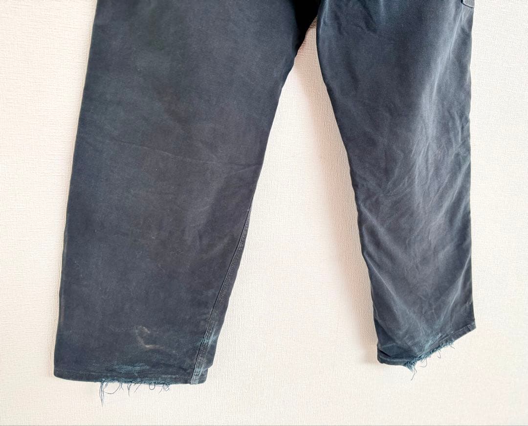 超スペシャル 42X30 W42 カーハート ダブルニー パンツ ブラック 黒