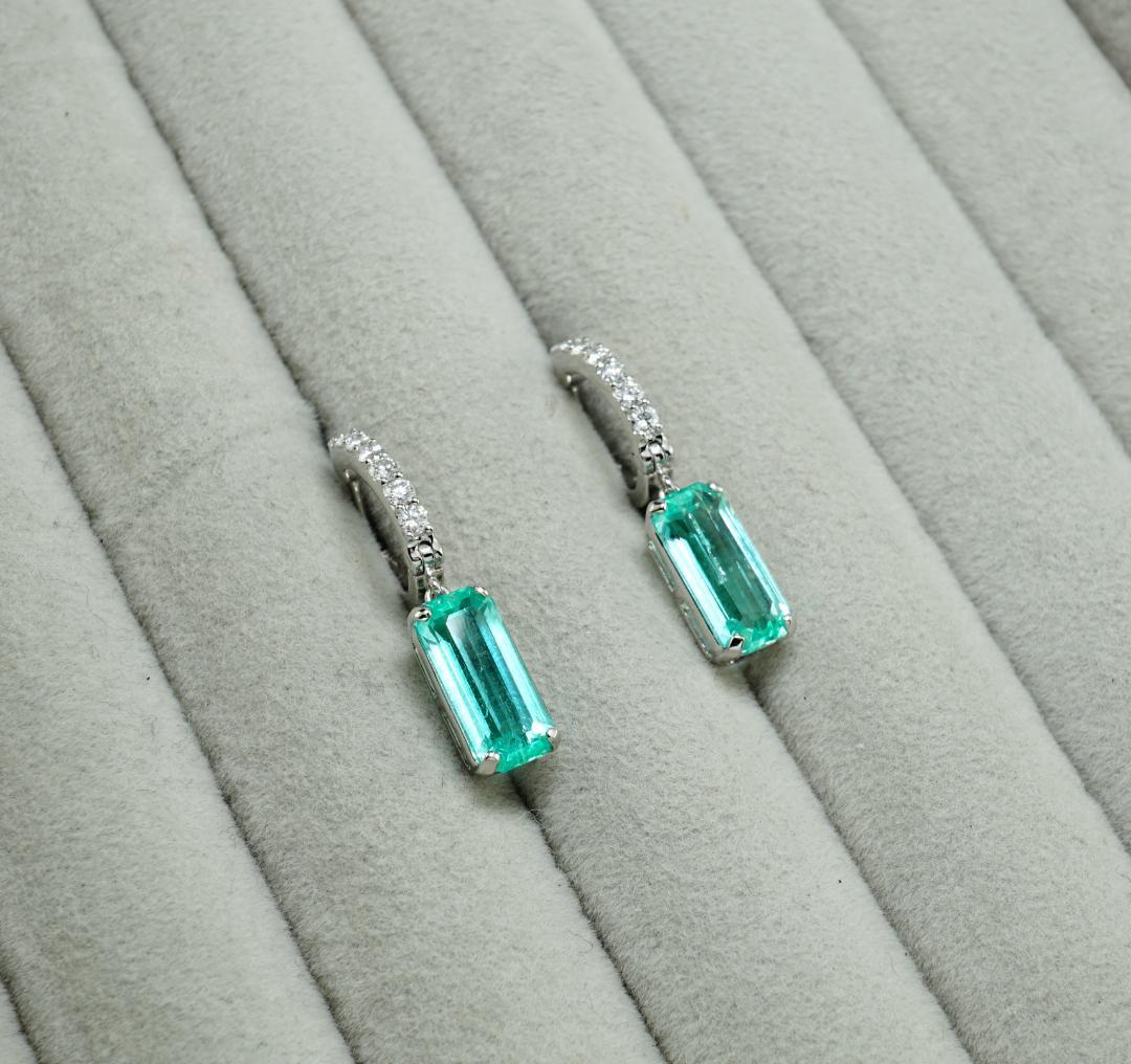 ミカゲ 天然エメラルド F1相当 3.212ct D0.32ct 中宝ソ