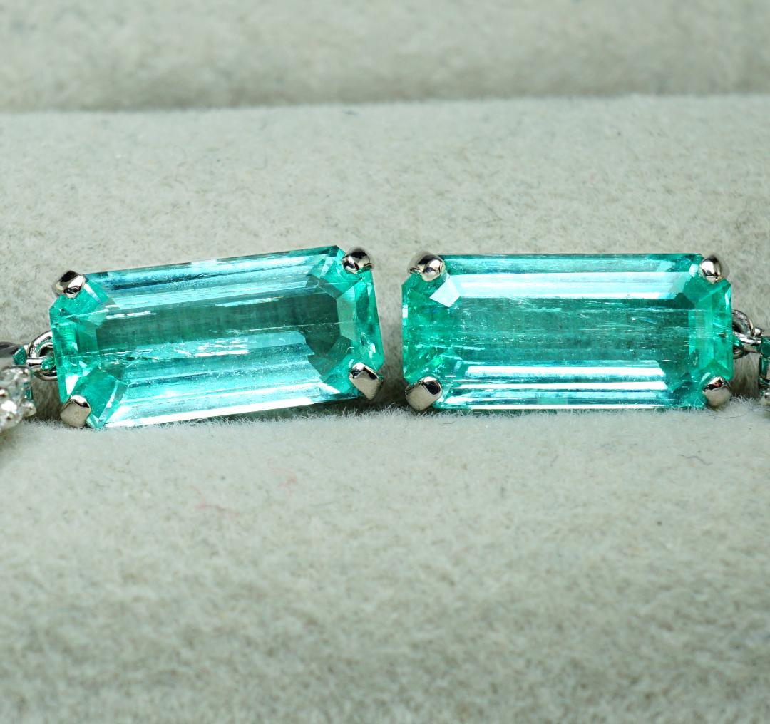 ミカゲ 天然エメラルド F1相当 3.212ct D0.32ct 中宝ソ