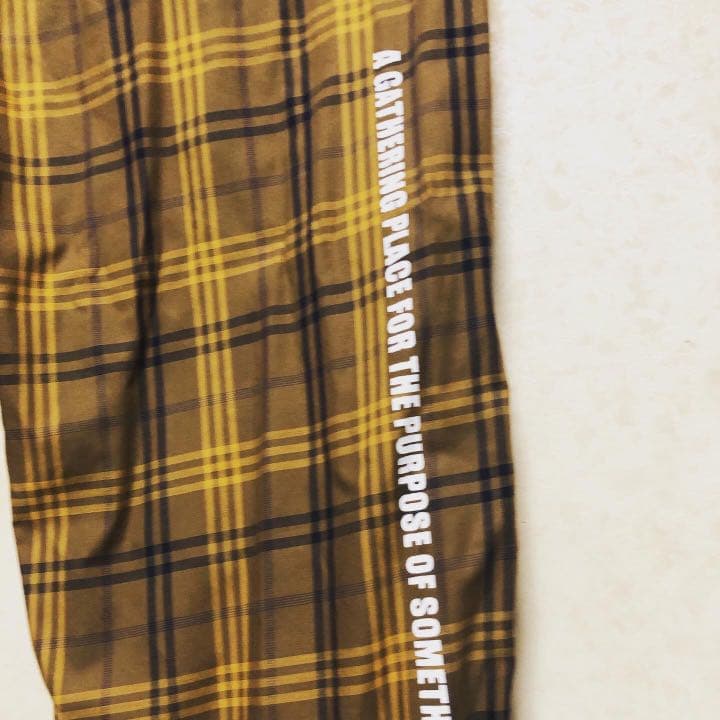 utility effecten チェックパンツ