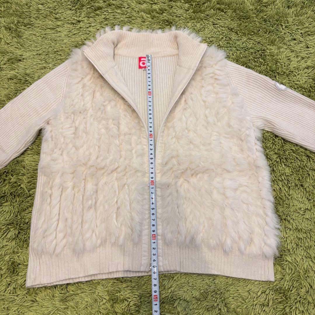 archivio アルチビオ ジップジャケット アイボリー ラビットファー 38