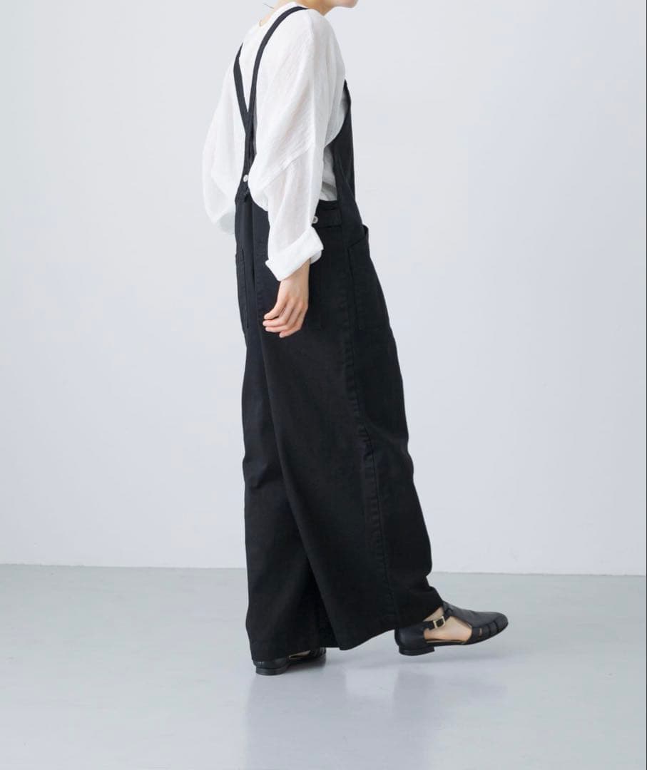 かぐれ：バッククロスサロペット / ブラック 美品 送料込