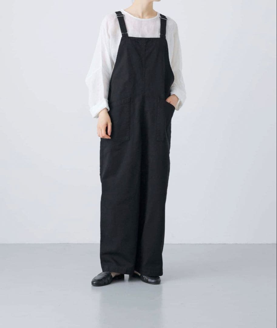 かぐれ：バッククロスサロペット / ブラック 美品 送料込