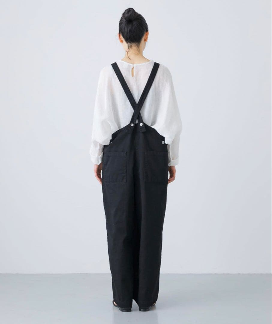 かぐれ：バッククロスサロペット / ブラック 美品 送料込