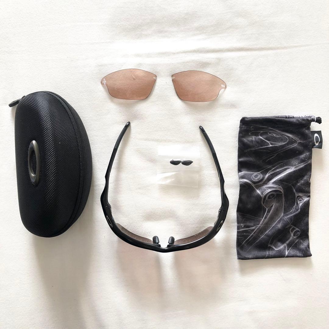 【Oakley】偏光 サングラス ケース付き　替えレンズ　替え鼻パッド　袋　美品