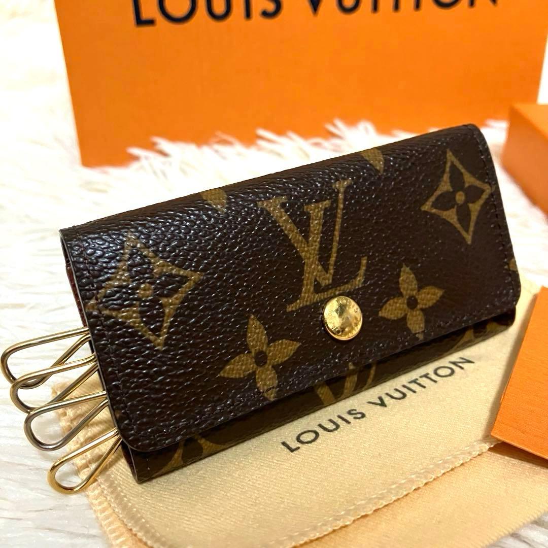 極美品＊ルイヴィトン 4回キーケース モノグラム ゴールド金具