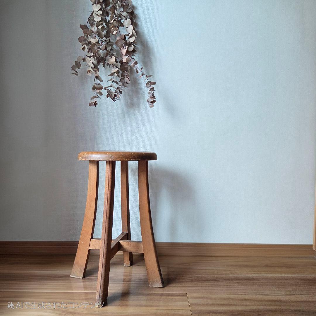 ヴィンテージ　スツール　古家具　アンティーク　丸椅子　レトロ