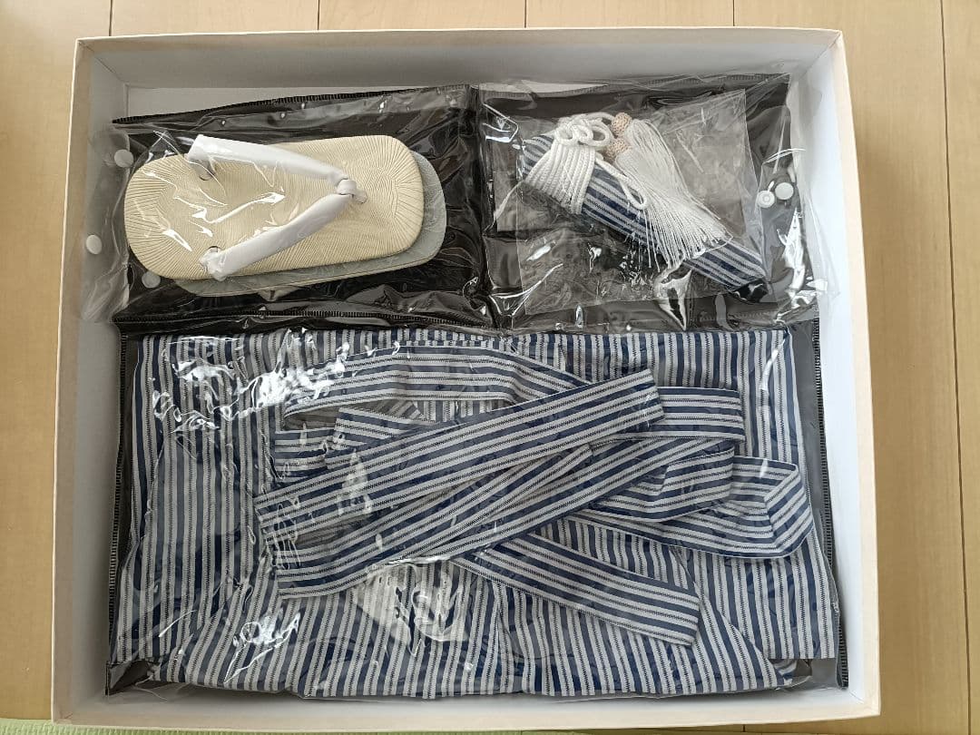 【10momi_kai10】七五三　5歳用 着物袴フルセット 水色 鶴と松