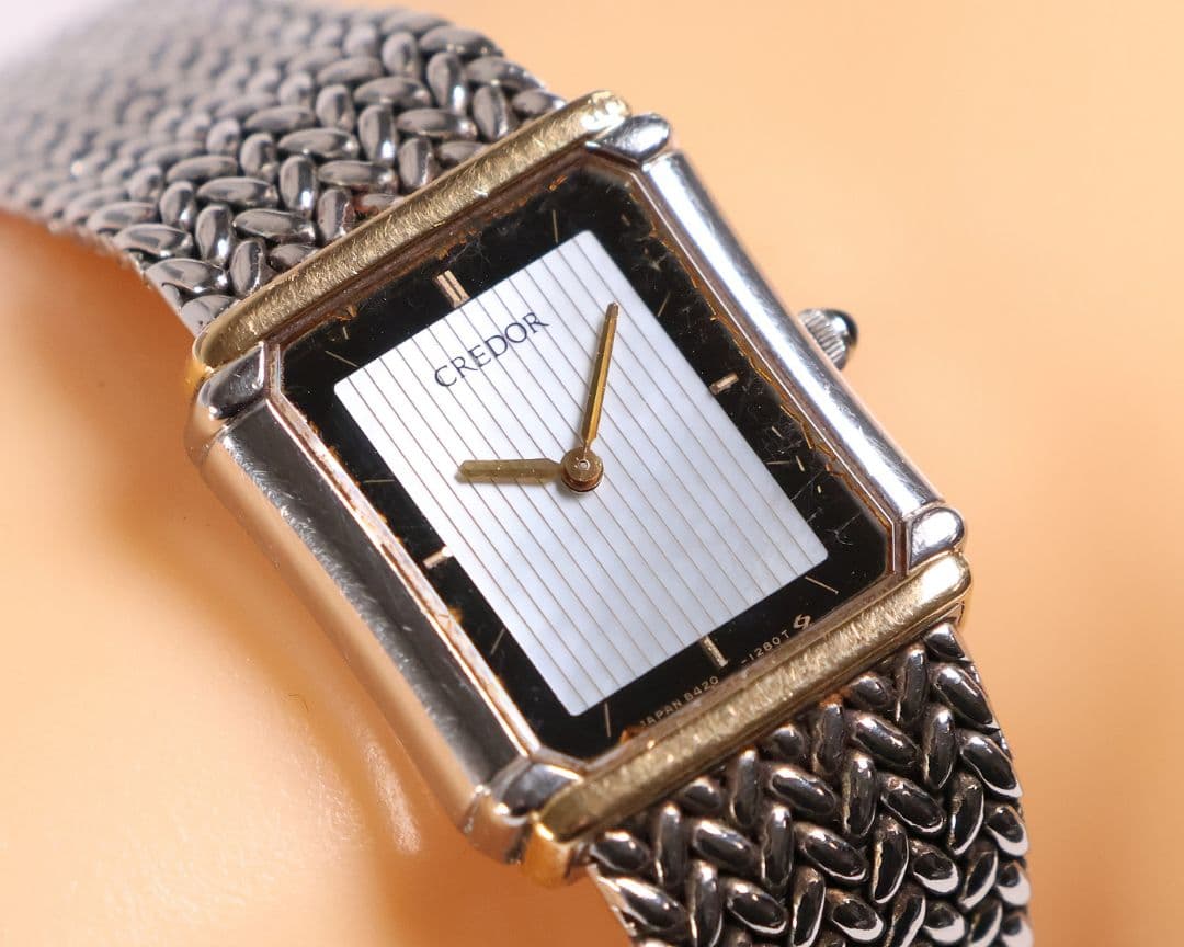 稼働品 セイコー クレドール レディース腕時計 8420-6690【CM369】