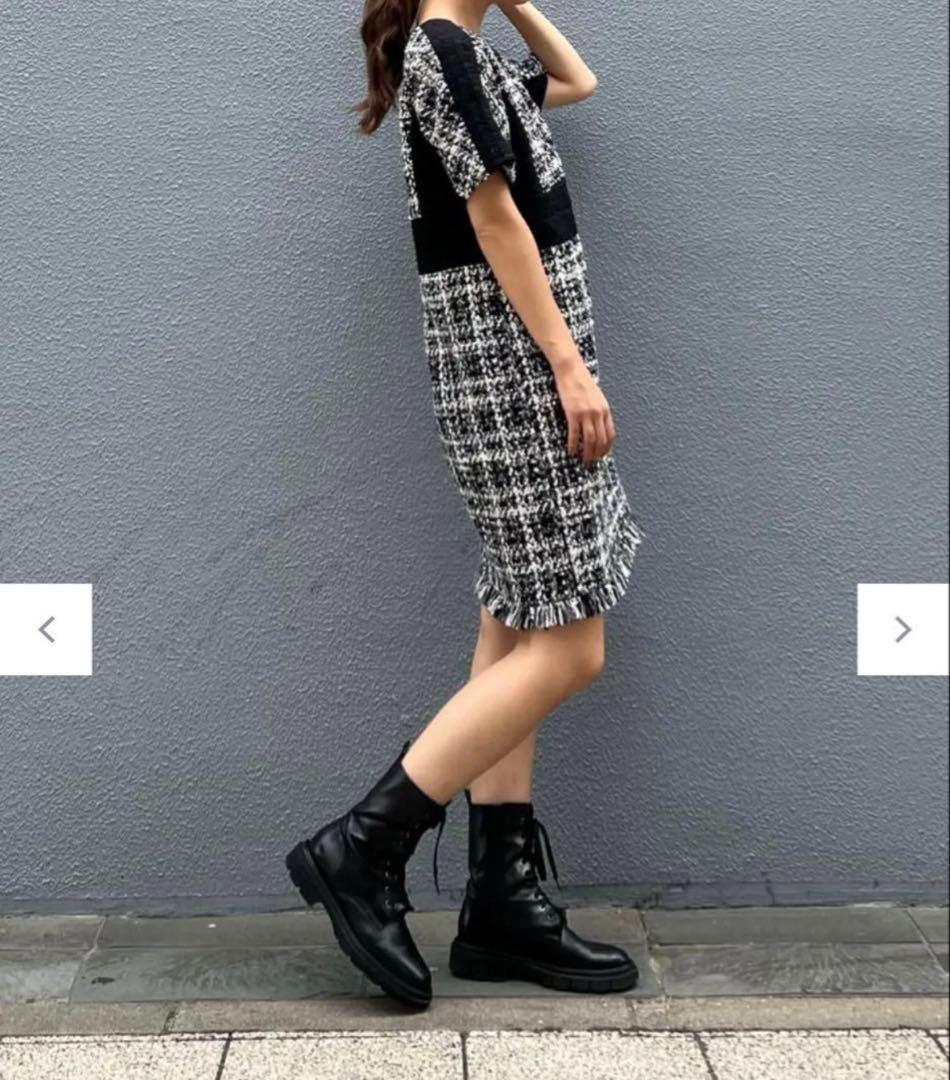 グレースコンチネンタル ラメツイードミニワンピ36