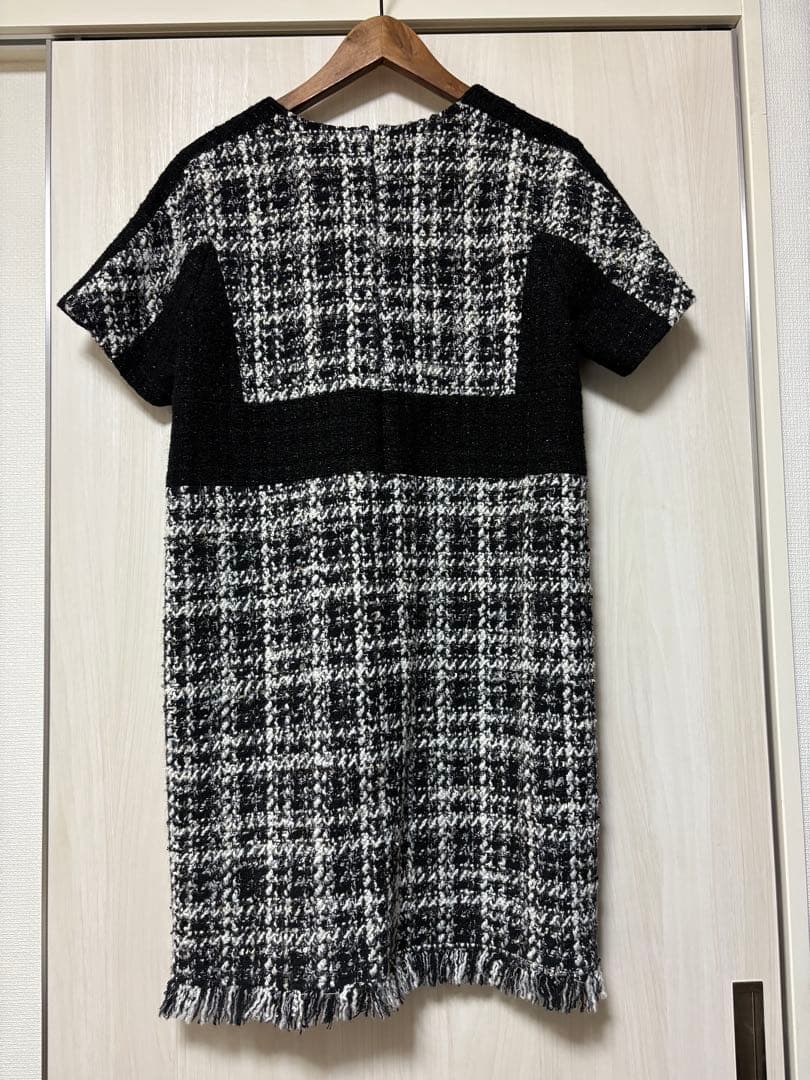 グレースコンチネンタル ラメツイードミニワンピ36