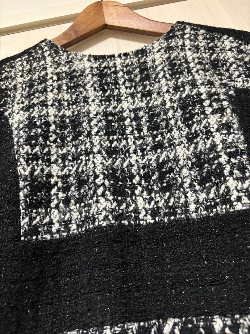 グレースコンチネンタル ラメツイードミニワンピ36