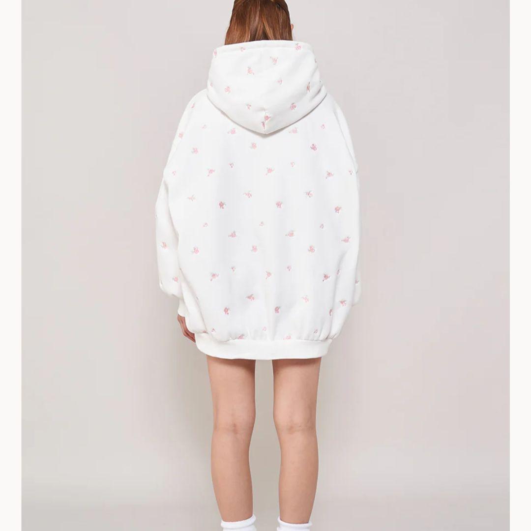 Darich ダーリッチ フラワーエンブロイダリービッグフーディ