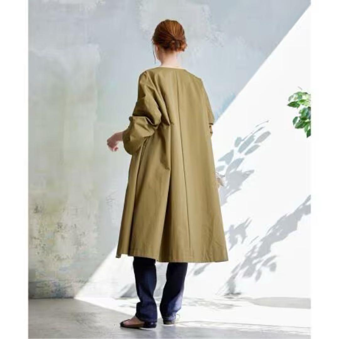 ジャーナルスタンダード　コットンナイロンギャバフレアコート　カーキ　38