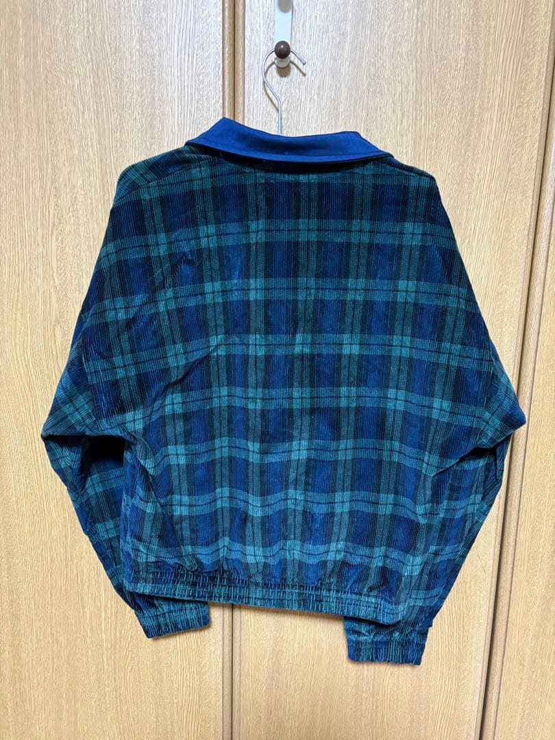 IX1054 コーデュロイ タータン ハーフジップトップ