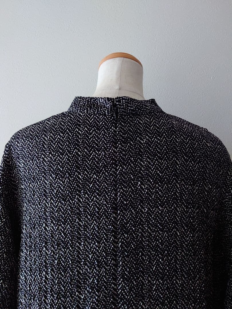 美品【イアパピヨネ スミスタイル】スタンドカラーティアードロングワンピース