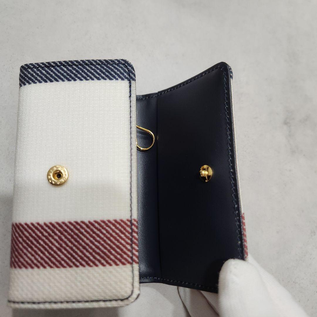 【新品未使用】箱無しブルーレーベルクレストブリッジ　チェックPVCキーケース