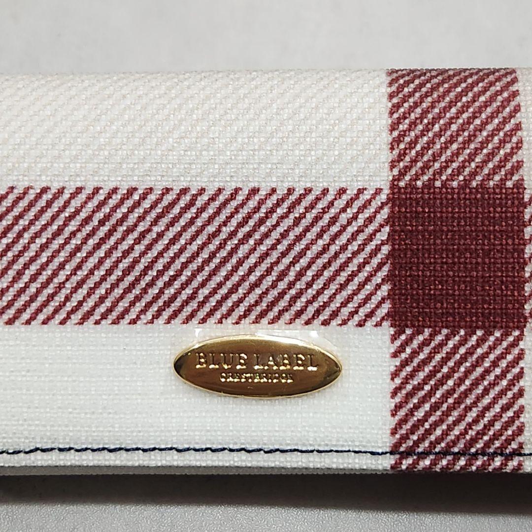 【新品未使用】箱無しブルーレーベルクレストブリッジ　チェックPVCキーケース