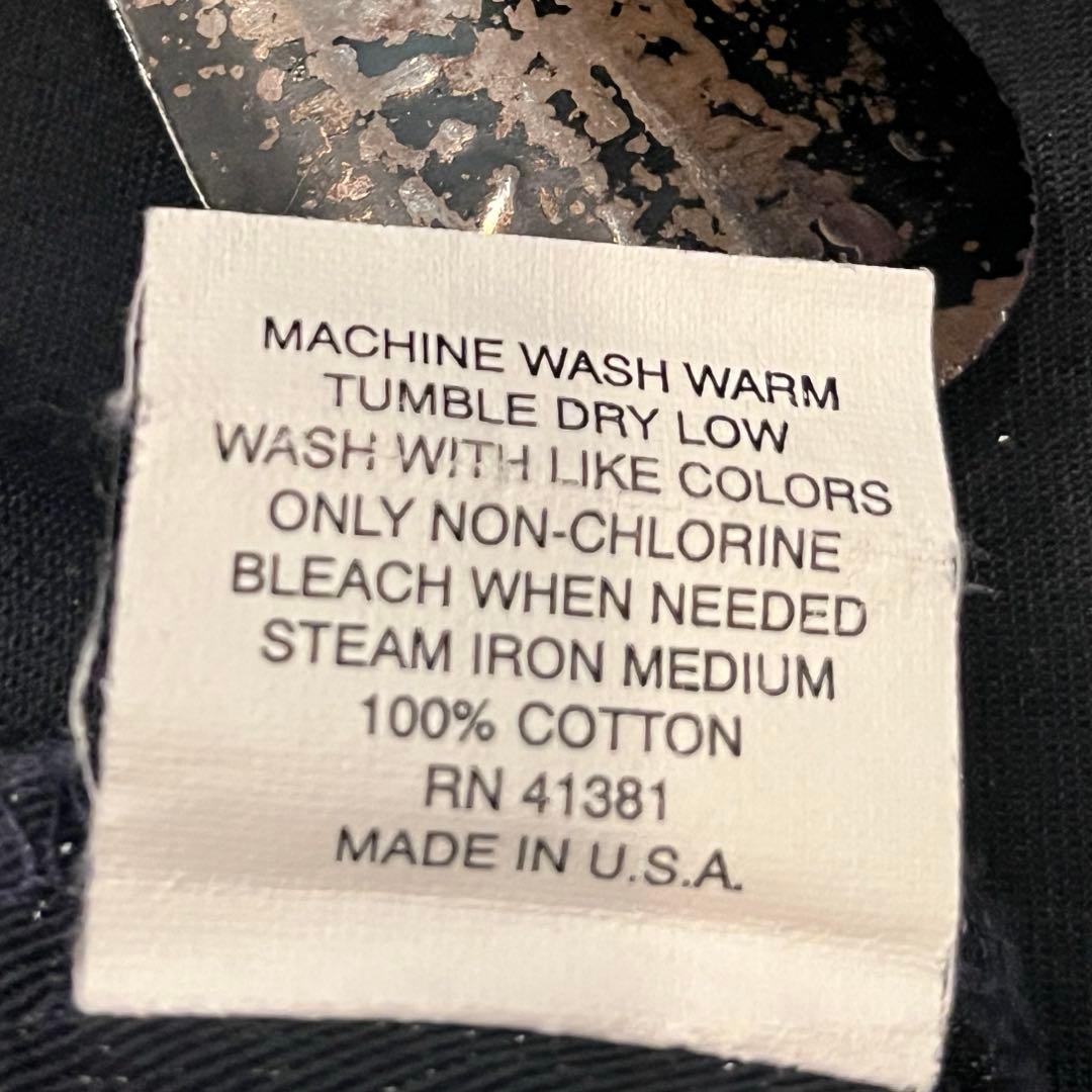 【USA製】90s ラルフローレン ポロチノ 初期タグ ネイビー W40L29