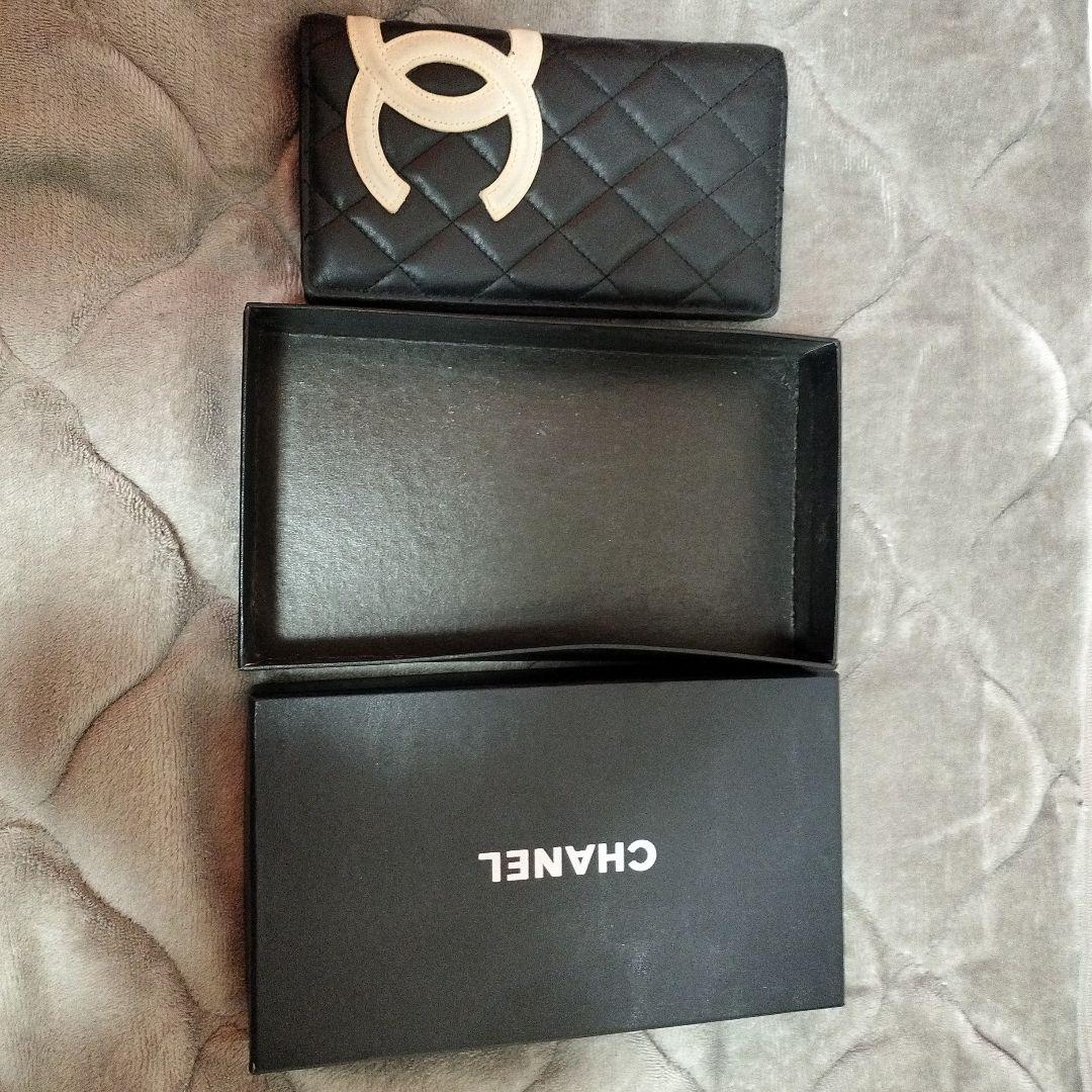 CHANEL 長財布 ブラック ピンク