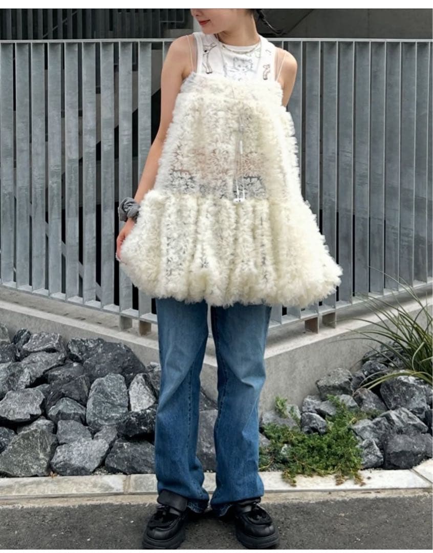 トップス TULLE BALLOON TUNIC