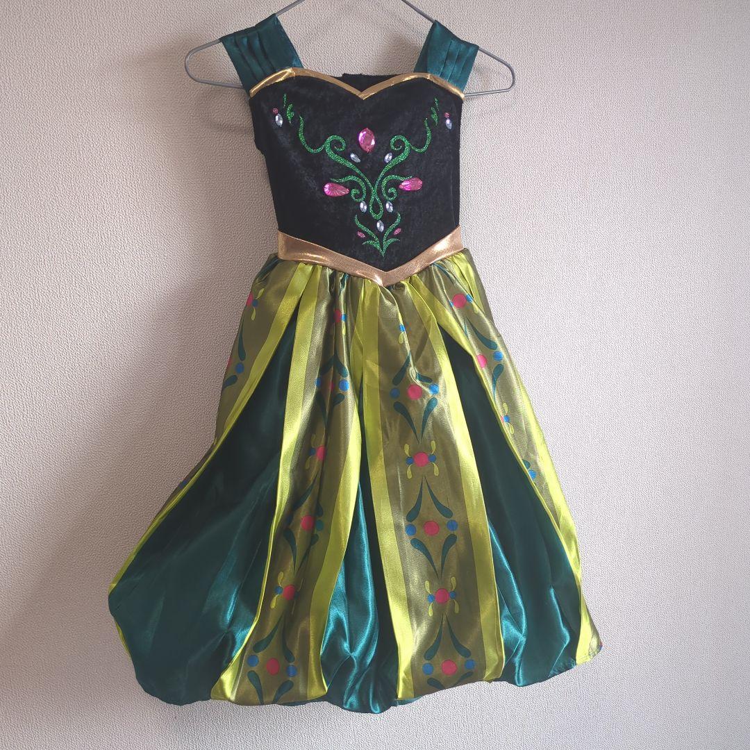 香港ディズニーランド　アナと雪の女王　アナ戴冠式ドレス　100〜110cm