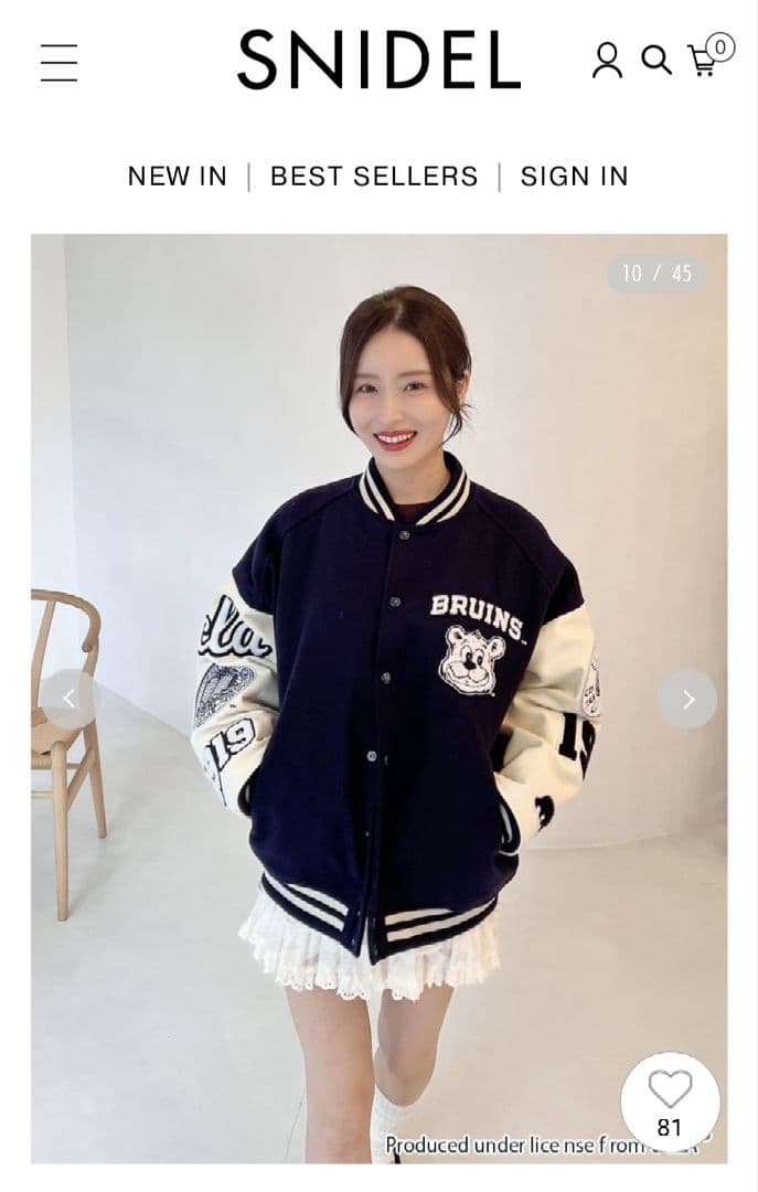 完売 M 実物写真あり スナイデル タグ付 【UCLA/NUTMEG】スタジャン