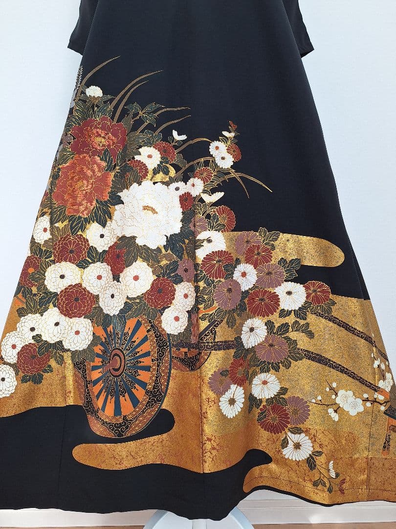 着物リメイクワンピース3633