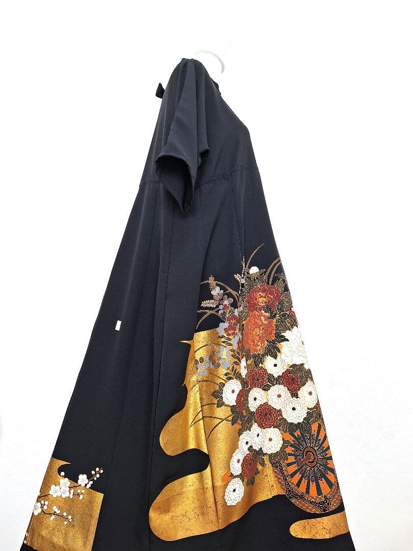 着物リメイクワンピース3633