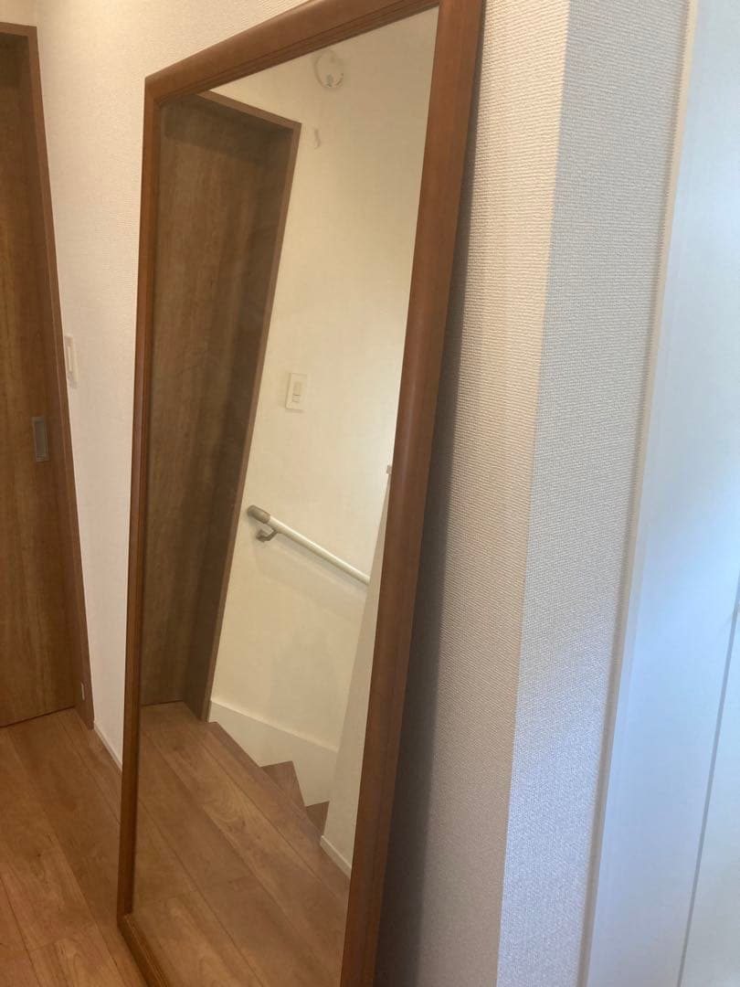 たかし⭐️スタンド全身ミラー 天然木フレーム 大きめ180cmx90cm