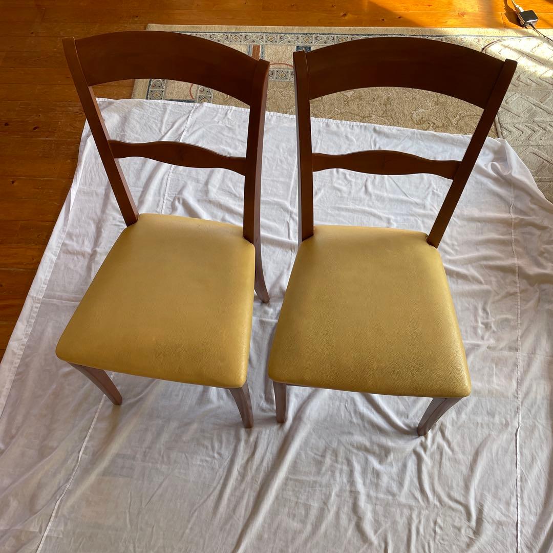 カリモク　ダイニングテーブル用の椅子（二脚）その一（送料込み）