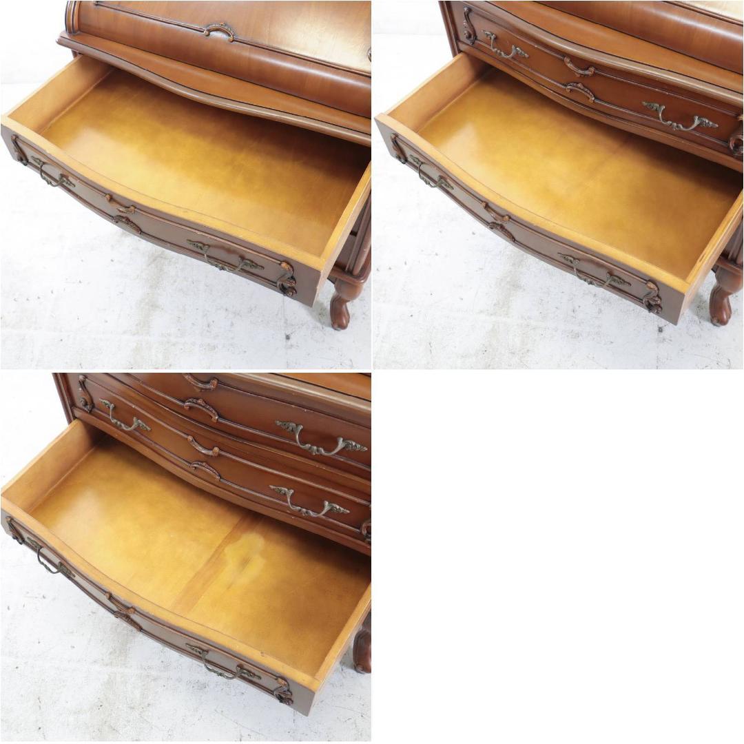 イタリア製 高級輸入家具 ライティングビューロー 鍵付き デスク 書斎