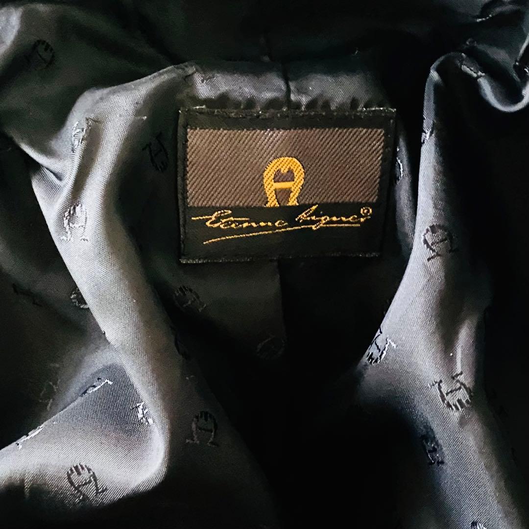 新品未使用✨◆AIGNER◆20万 シルクジャガード ノーカラージャケット38