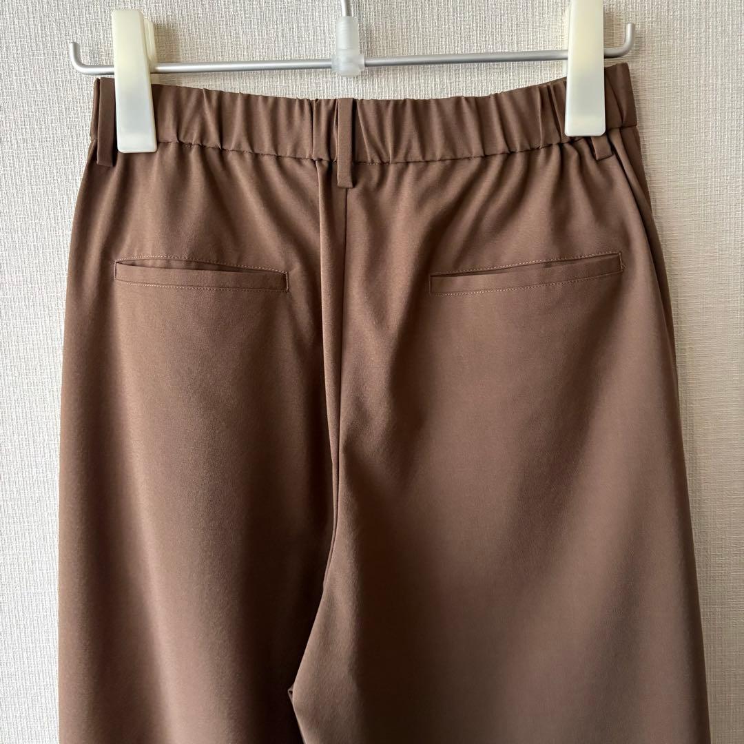 【美品】毛ポリエステルブレンド ワイドタックパンツ BEAUTY & YOUTH