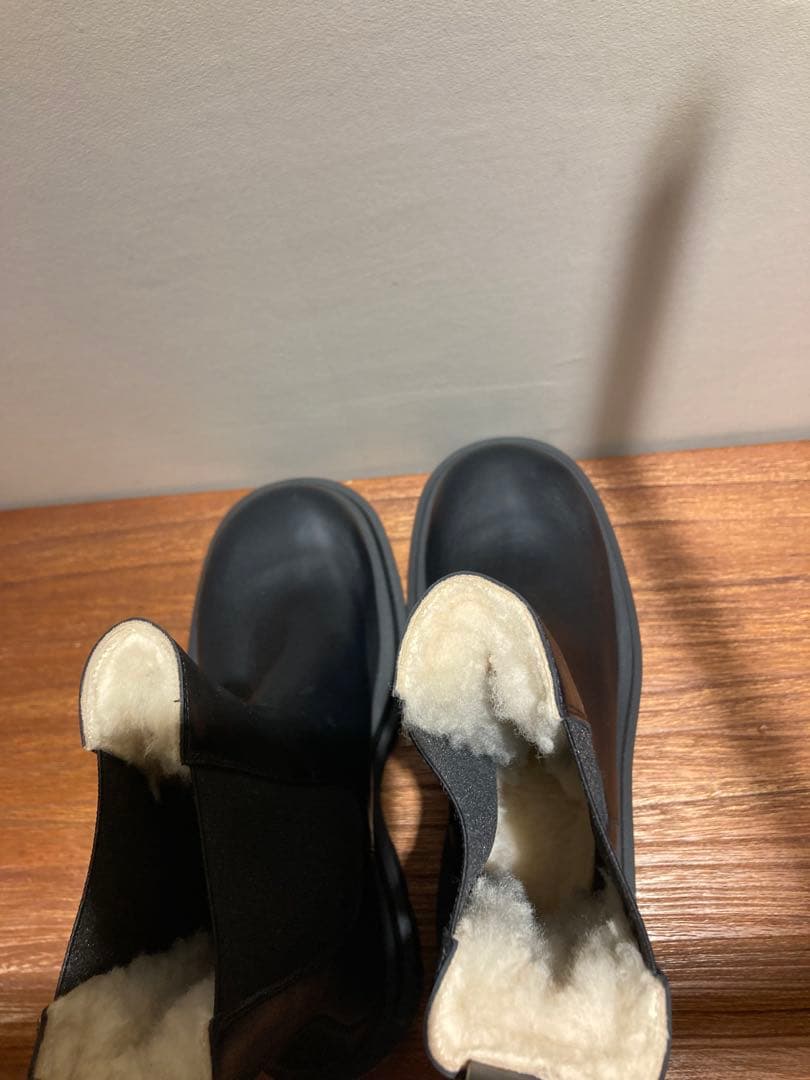 mokeボッテガヴェネタ　ブラック サイドゴアブーツ 厚底