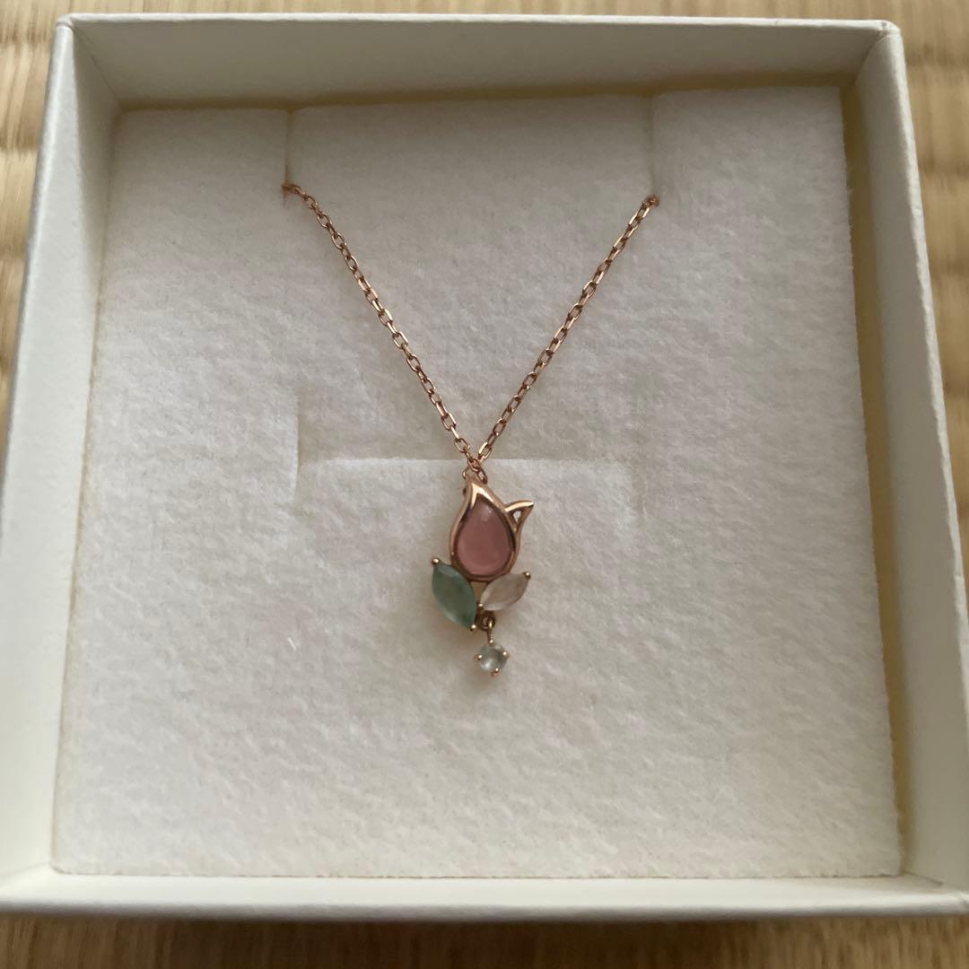 TAKE-UP ネックレス K10 PG インカローズ 定価47300円