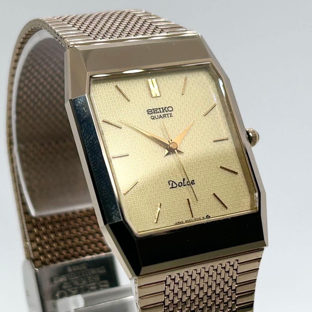 新品電池 稼働 SEIKO ドルチェ 9521-5110 QZ 腕時計