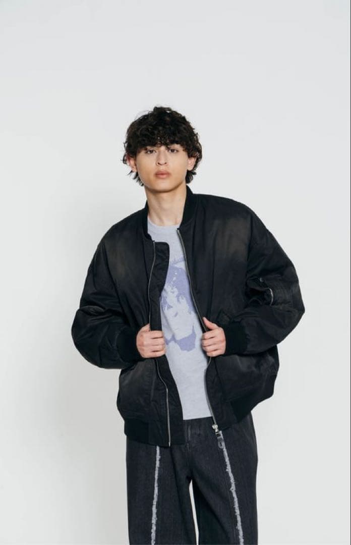 【GIDEAL】spray paint wash MA-1 フライトジャケット