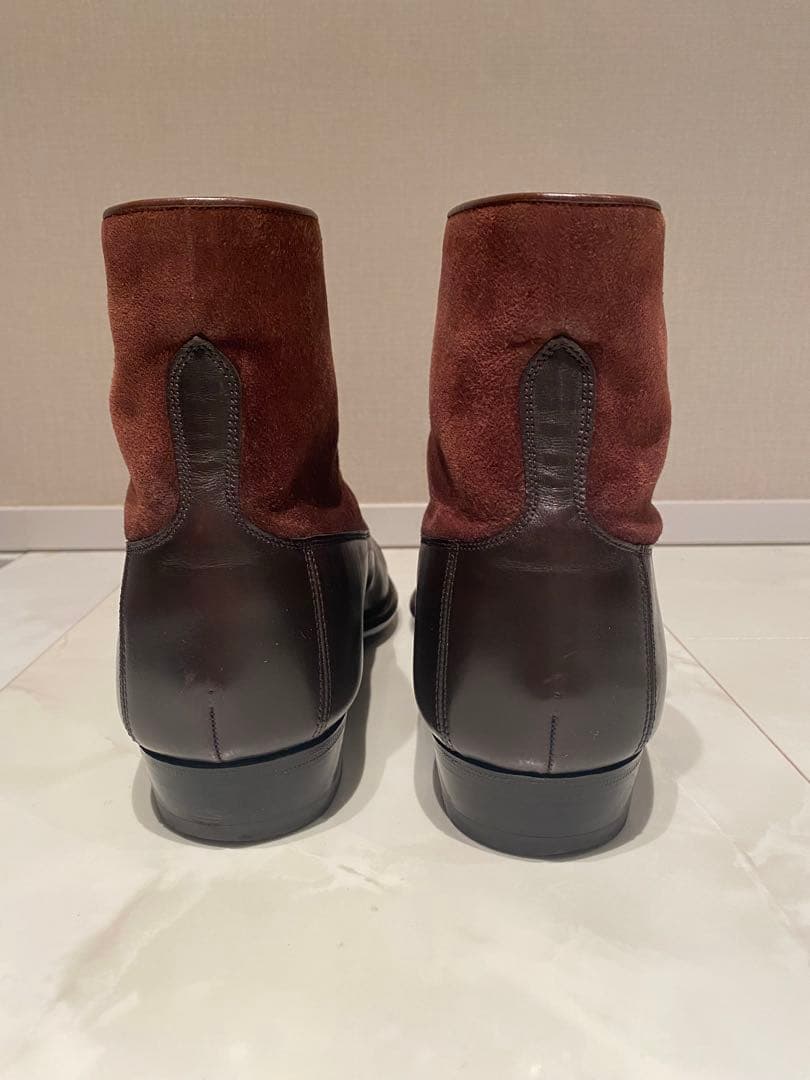 大塚製靴　ボタンブーツ　ブラウン