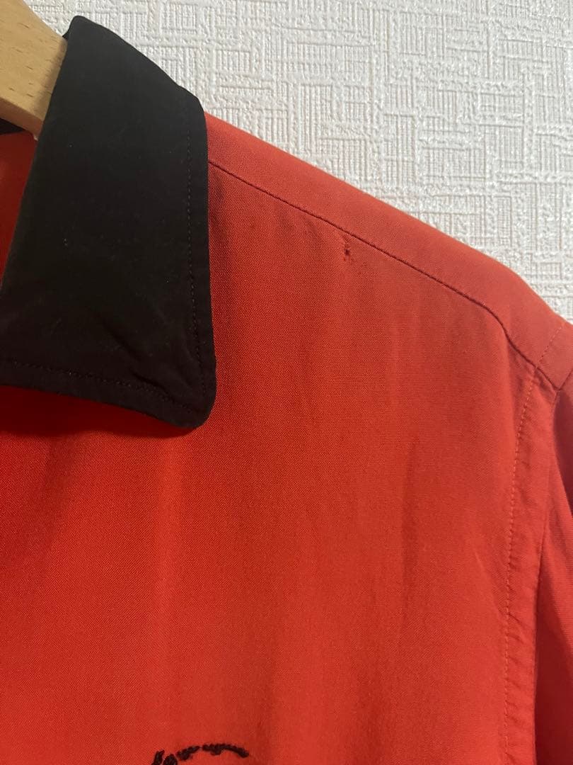 【レッド✖️ブラック】 50s レーヨンボーリングシャツ ヒルトン　Hilton