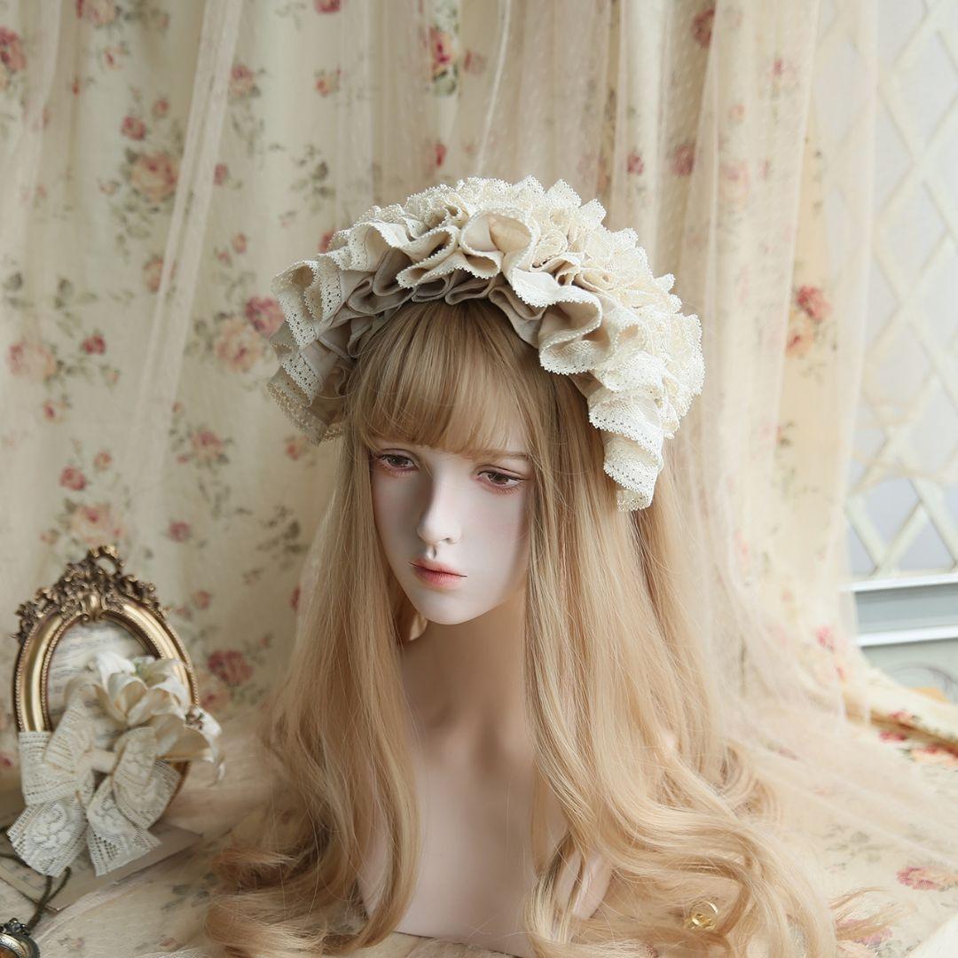 【星箱works】西洋人形魔法　フリルカチューシャ (ベージュ)