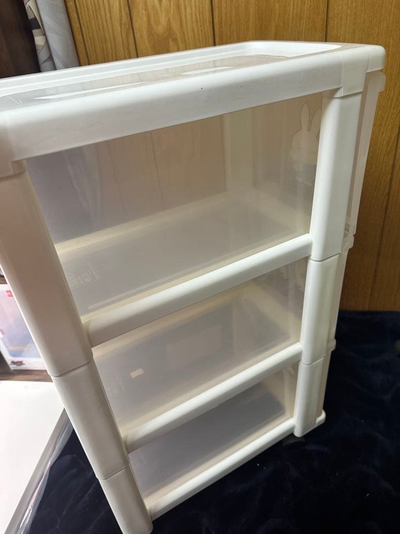 希少 お得 レトロ ミッフィーイラスト付き3段収納ケース2個セット