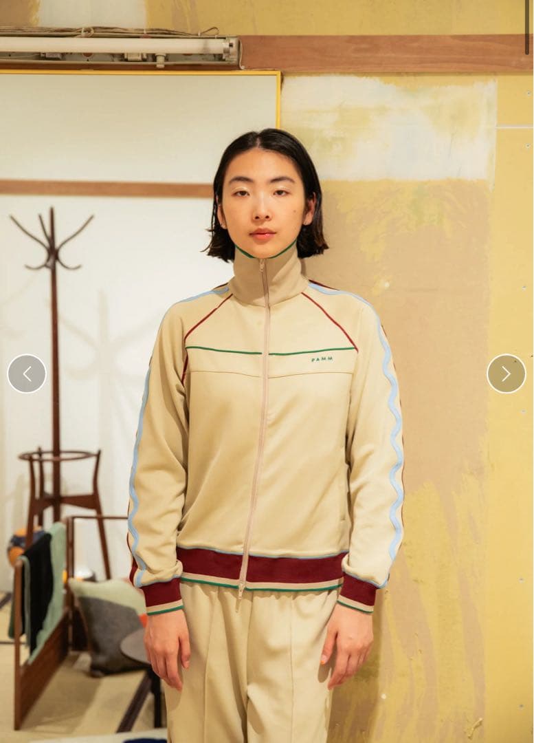 pamm ホームウェアのトラックジャケット　ビスケットベージュ