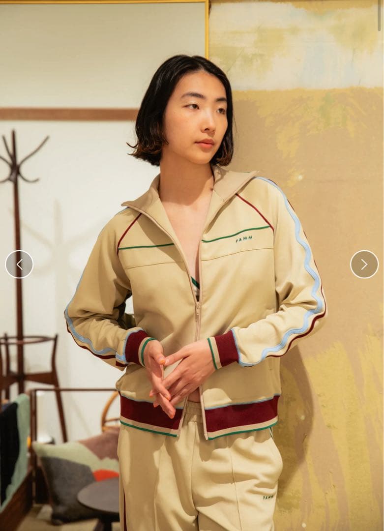 pamm ホームウェアのトラックジャケット　ビスケットベージュ